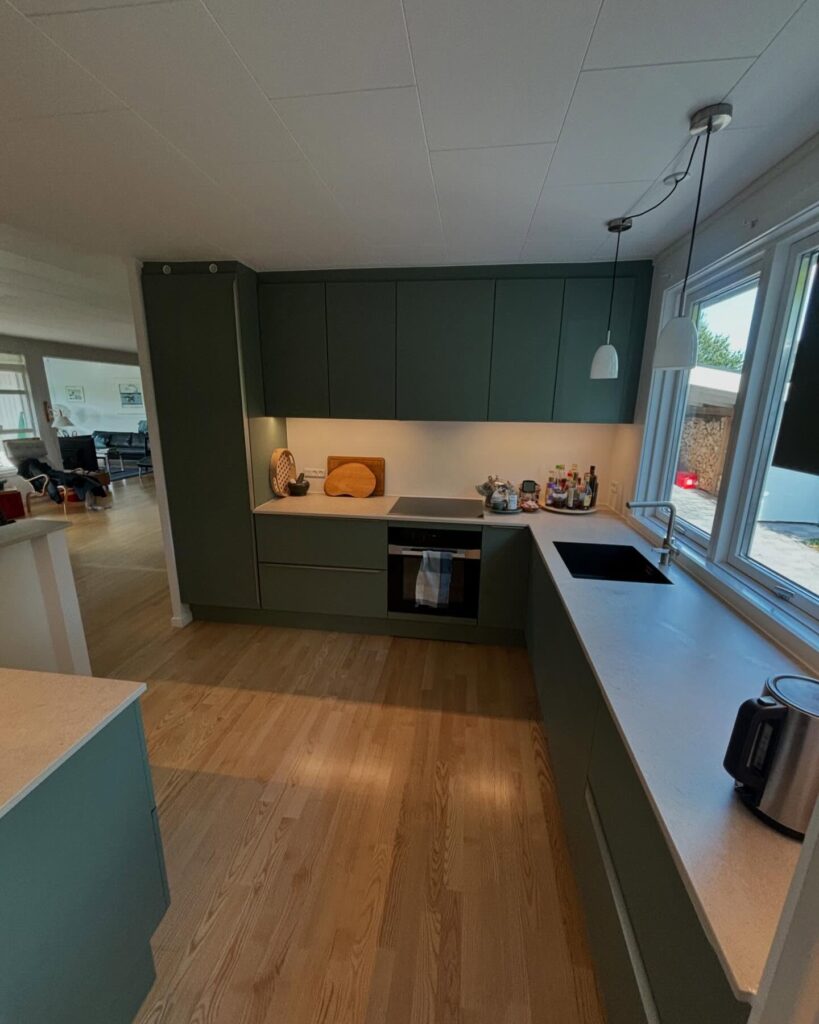 Køkken Hørsholm med Grønne Fronter